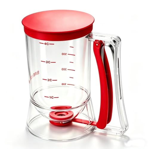 Minimalist BBSTARZ Pancake Batter Dispenser – 4-Cup Batter Dispenser with Set