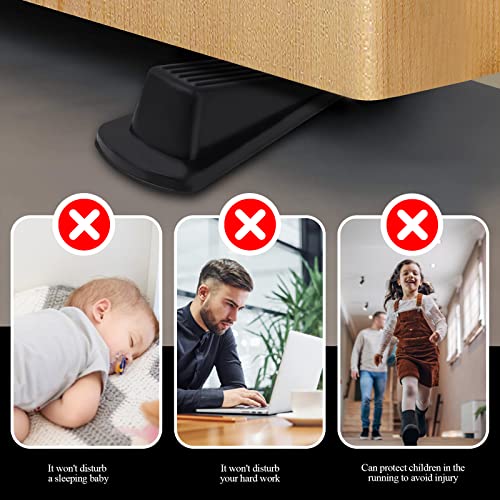 Eco-Friendly 4 Pack Door Stoppers, Rubber for Bottom of Door, Rubber Kit
